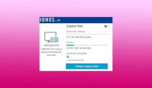 Découvrir l'interface de l'espace web Ionos