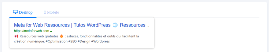 Aperçu SERP avec Site Speed Bot Aperçu SERP avec Site Speed Bot