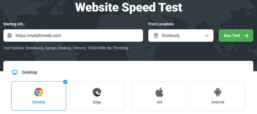 Outil de test de vitesse de site web de Dotcom Outil de test de vitesse de site web de Dotcom