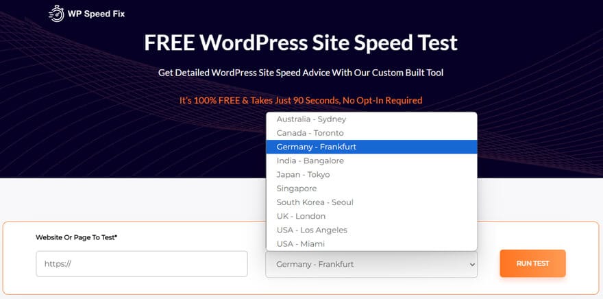 Test de vitesse d'un site WordPress de WP Speed Fix Test de vitesse d'un site WordPress de WP Speed Fix