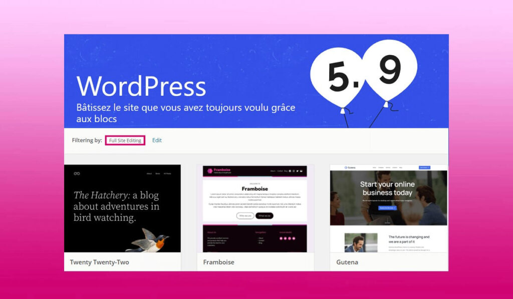 Blocs thèmes WordPress full site editing