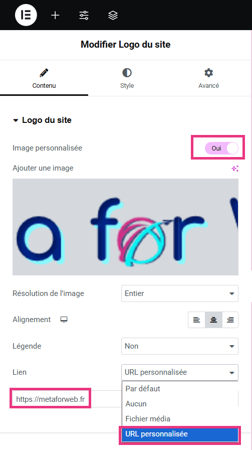 image personnalisée logo du site header elementor Image personnalisée logo du site header elementor