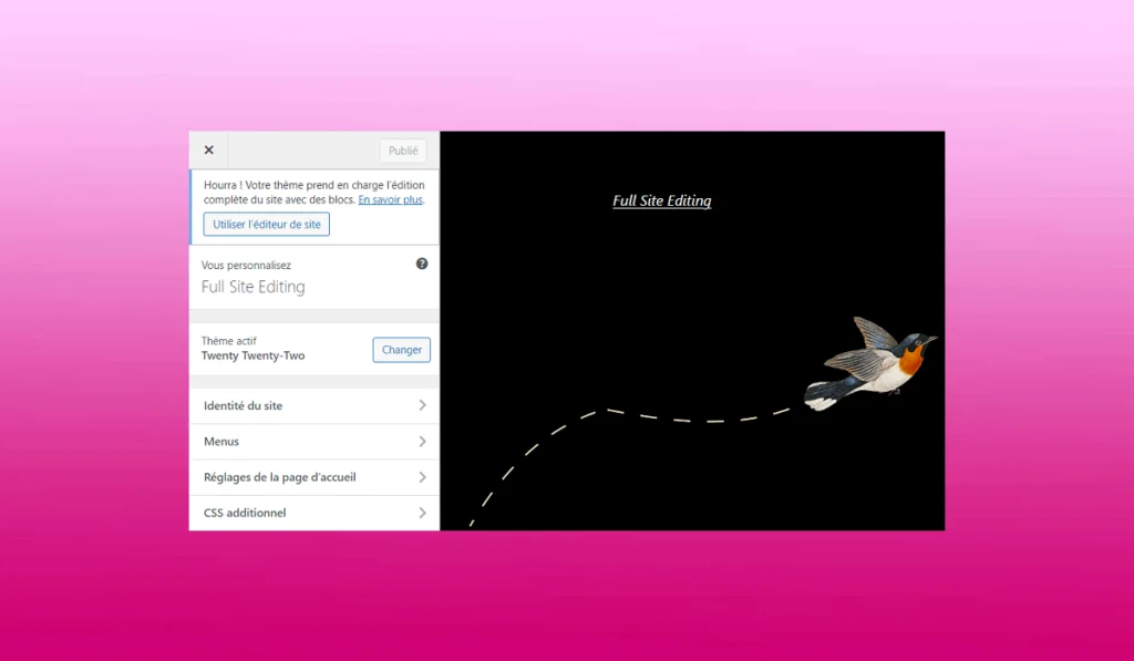 Menus et CSS additionnel dans WordPress FSE