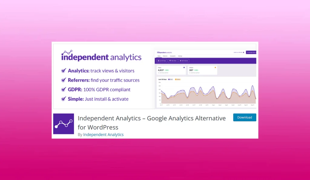 Independent Analytics alternative Google Analytics conforme RGPD