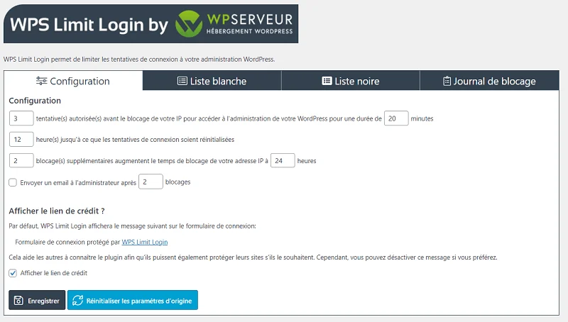 WPS Limit Login configuration sécurité connexion site WordPress WPS Limit Login configuration sécurité connexion site WordPress