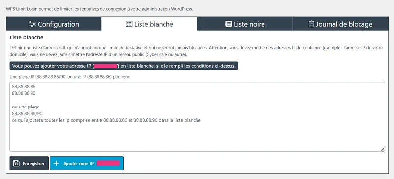 WPS Limit Login liste blanche d'IP pour connexion site WordPress WPS Limit Login liste blanche d'IP pour connexion site WordPress