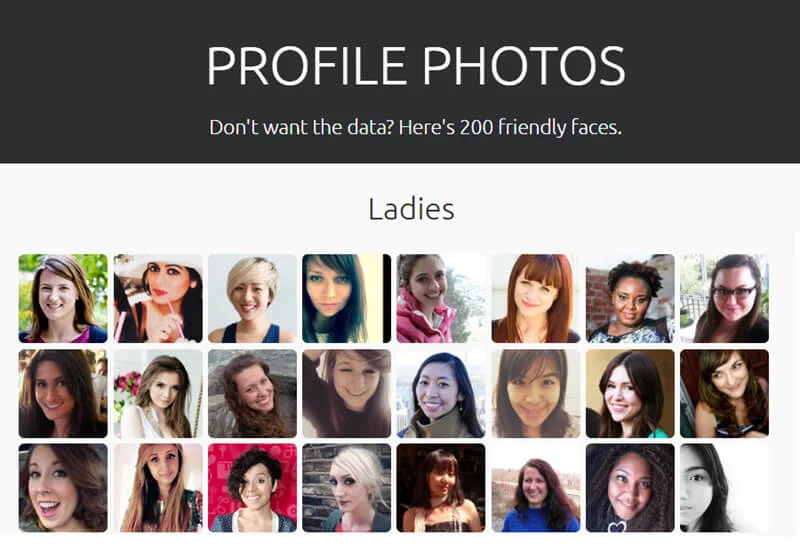 Random User partage de photos de profil 